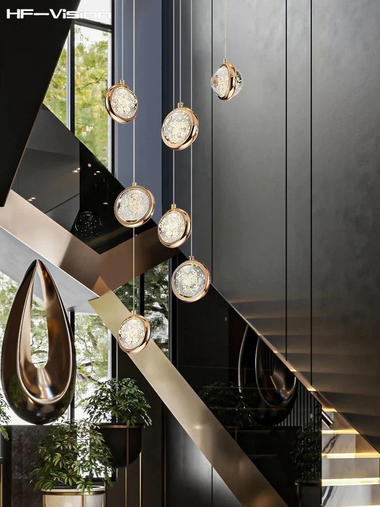 Modern Luxury Gold Crystal LED Hanging Chandelier Pendant for Staircase Hotel Lobby Living Room Decorative Lighting Fixture
Modern Luxury Gold Crystal LED Hanging Chandelier Pendant for Staircase Hotel Lobby Living Room Decorative Lighting Fixture