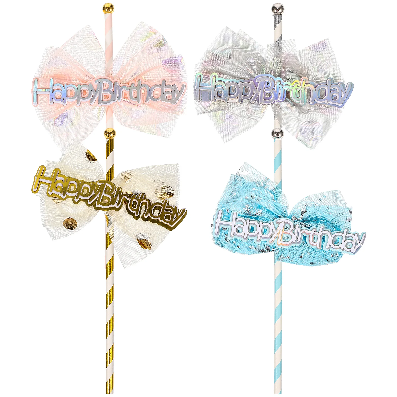 4 Pcs Birthday Cake Plugin Happy Topper Bows Cupcake Decoration Suit for Mesh Toppers
4 Pcs Birthday Cake Plugin Happy Topper Bows Cupcake Decoration Suit for Mesh Toppers