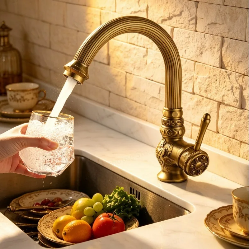 Antique Brass Bathroom Faucet Copper Basin Faucet Single Hole Hole for Sink Vanity Lavatory Retro Hot Cold Water Rotatable Spout
Antique Brass Bathroom Faucet Copper Basin Faucet Single Hole Hole for Sink Vanity Lavatory Retro Hot Cold Water Rotatable Spout