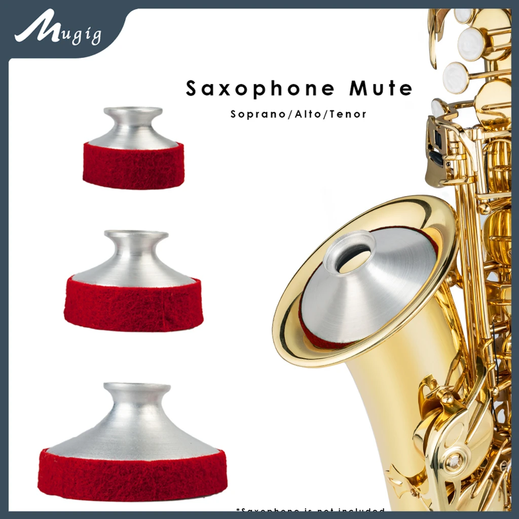 Mugig Premium Silencer Soprano Tenor Alto Saxophone Mute Light-weight Aluminum Mute Silencer Metal Dampener Practice Tools
Mugig Premium Silencer Soprano Tenor Alto Saxophone Mute Light-weight Aluminum Mute Silencer Metal Dampener Practice Tools