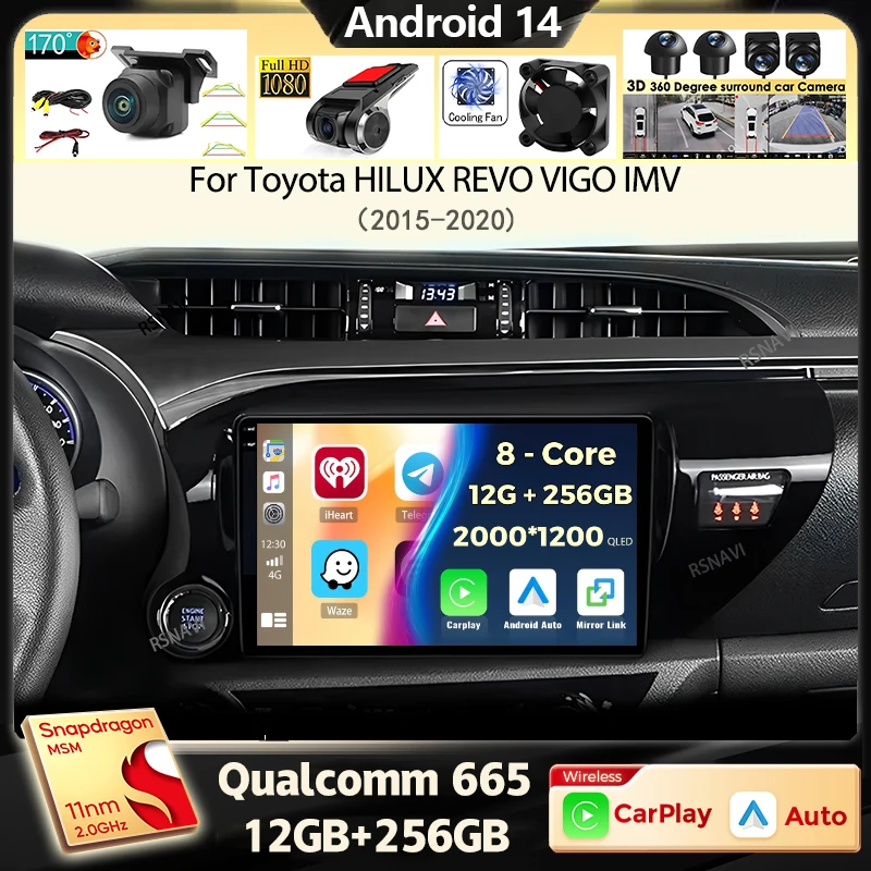 Android 14 Carplay Auto Car Radio For Toyota HILUX REVO VIGO IMV 2015-2020 Multimedia GPS Navigation Player Stereo 2Din DVD WIFI
Android 14 Carplay Auto Car Radio For Toyota HILUX REVO VIGO IMV 2015-2020 Multimedia GPS Navigation Player Stereo 2Din DVD WIFI