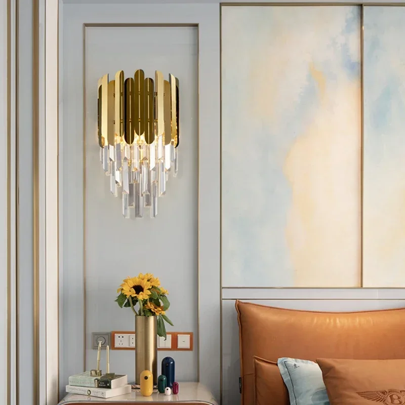 Gold Crystal Wall Sconce 3 Tiers Crystal Wall Lighting Wall Lamp Modern Fixture Bedroom Dining Room Hallway Staircase
Gold Crystal Wall Sconce 3 Tiers Crystal Wall Lighting Wall Lamp Modern Fixture Bedroom Dining Room Hallway Staircase