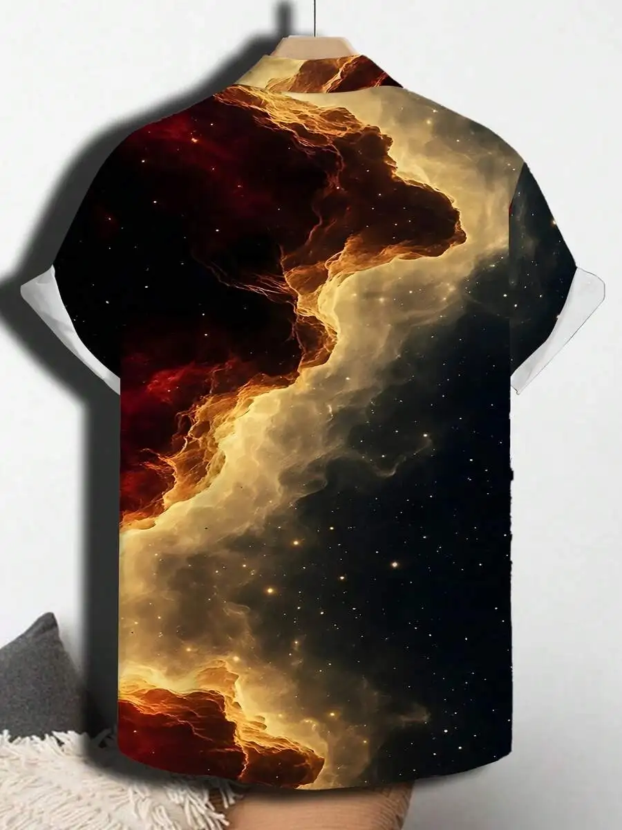 Mens Hawaiian Shirt With 3D Galaxy Nebula Print Casual Beach Style
Mens Hawaiian Shirt With 3D Galaxy Nebula Print Casual Beach Style