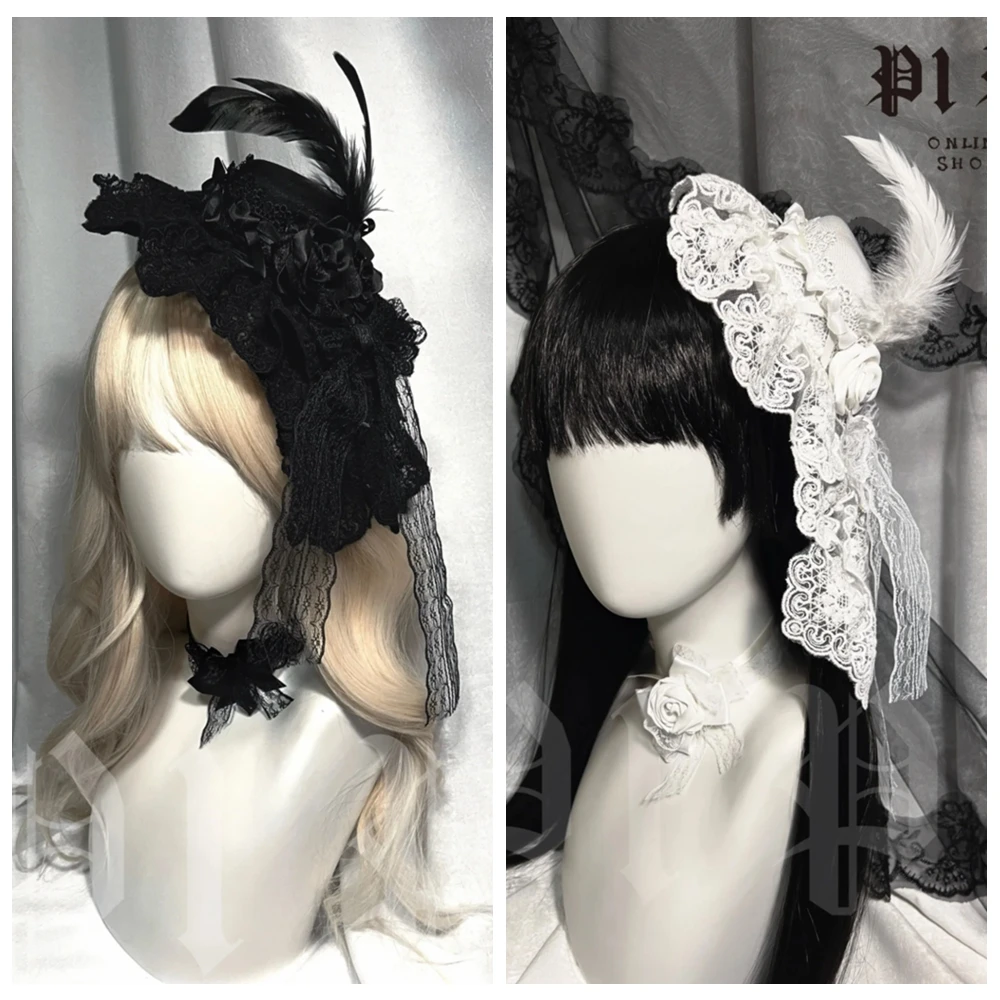 Original Dark Taro Gothic Lolita Lace Subculture Hair Accessories Hairpin Feather Headdress Top Hat Hair Clip
Original Dark Taro Gothic Lolita Lace Subculture Hair Accessories Hairpin Feather Headdress Top Hat Hair Clip