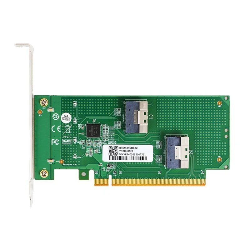 Dual-Channel Pcie X16 To 2X Slimsas SFF-8654 8I Adapter Card XIC PE4165 PCI4.0 Extension Adapter
Dual-Channel Pcie X16 To 2X Slimsas SFF-8654 8I Adapter Card XIC PE4165 PCI4.0 Extension Adapter
