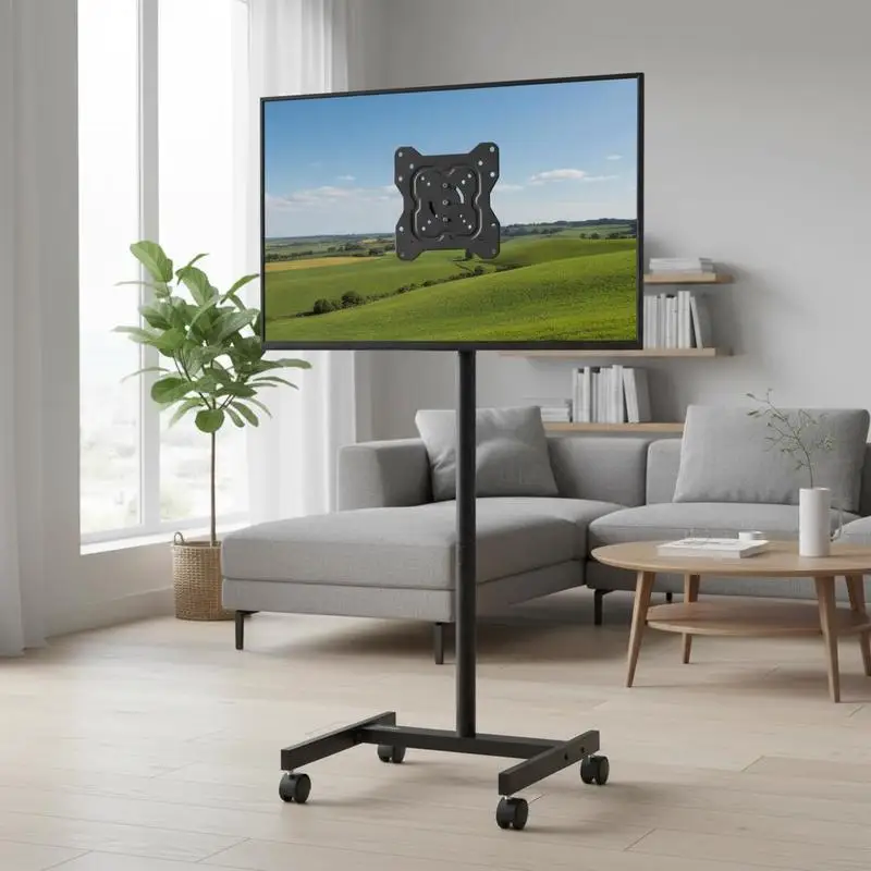Mobile Television Trolley 17-55 Inch For Living Room Bedroom Office, 360 Degree Rotation Landscape Portrait Orientation Swivel Wheels 44 lbs Capacity VESA 200x200mm
Mobile Television Trolley 17-55 Inch For Living Room Bedroom Office, 360 Degree Rotation Landscape Portrait Orientation Swivel Wheels 44 lbs Capacity VESA 200x200mm