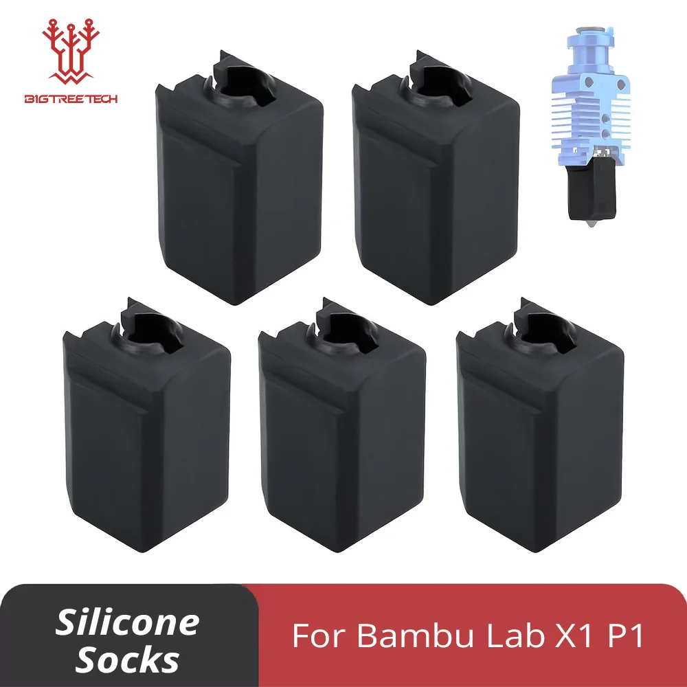 Силиконовые носки BIGTREETECH для экструдера Bambu Lab X1 P1, блок с подогревом, сохраняющий тепло, черный силиконовый чехол, детали 3D-принтера
Силиконовые носки BIGTREETECH для экструдера Bambu Lab X1 P1, блок с подогревом, сохраняющий тепло, черный силиконовый чехол, детали 3D-принтера