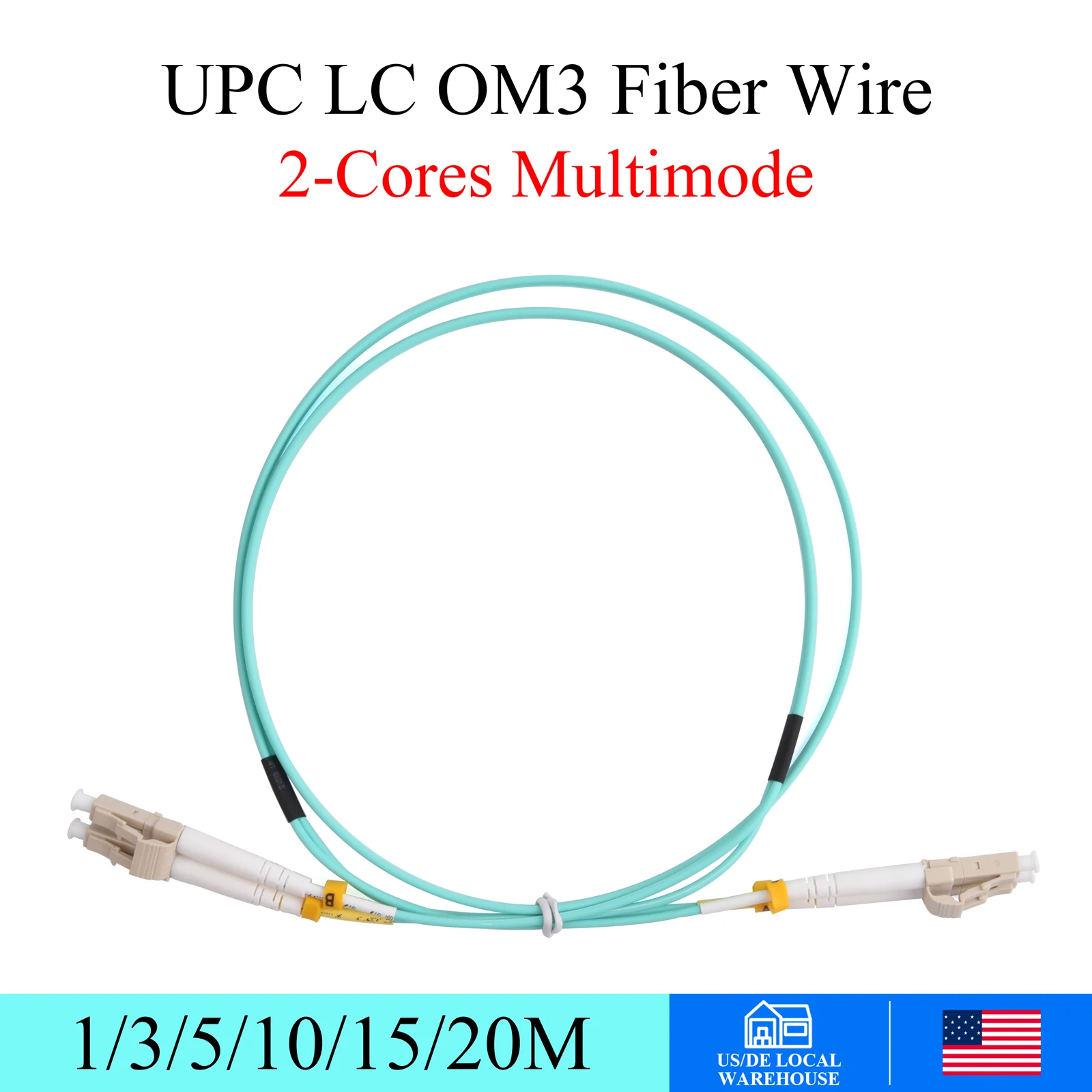US 100G Optical Fiber MPO MTP OM3/PC Multimode Fiber Optic Wire 2-Cores UPC 2LC Male to Male Optical Connect Patch Cable 3/5/10M
US 100G Optical Fiber MPO MTP OM3/PC Multimode Fiber Optic Wire 2-Cores UPC 2LC Male to Male Optical Connect Patch Cable 3/5/10M
