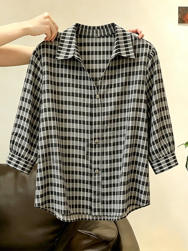plus Size 2026 Summer New Fashionable Loose Plaid Women's Shirt Design Sensation Small Crowd Turn Collar Top Skin Friendly Br...
plus Size 2026 Summer New Fashionable Loose Plaid Women's Shirt Design Sensation Small Crowd Turn Collar Top Skin Friendly Br...