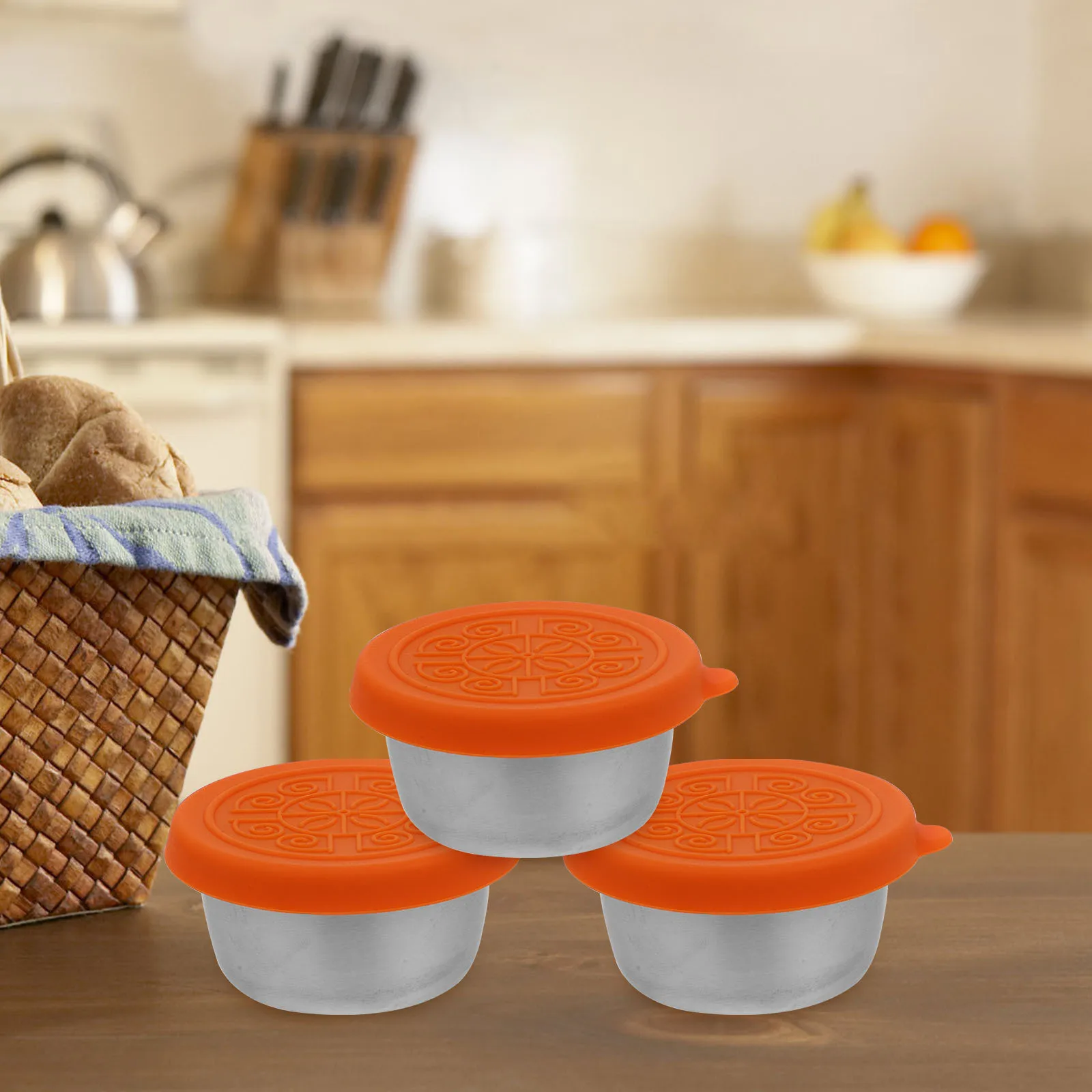 3pcs Stainless Steel Sauce Cups With Lids Small Condiment Containers Reusable For Kitchen Picnic Bbq Camping Lunch Box Storage
3pcs Stainless Steel Sauce Cups With Lids Small Condiment Containers Reusable For Kitchen Picnic Bbq Camping Lunch Box Storage