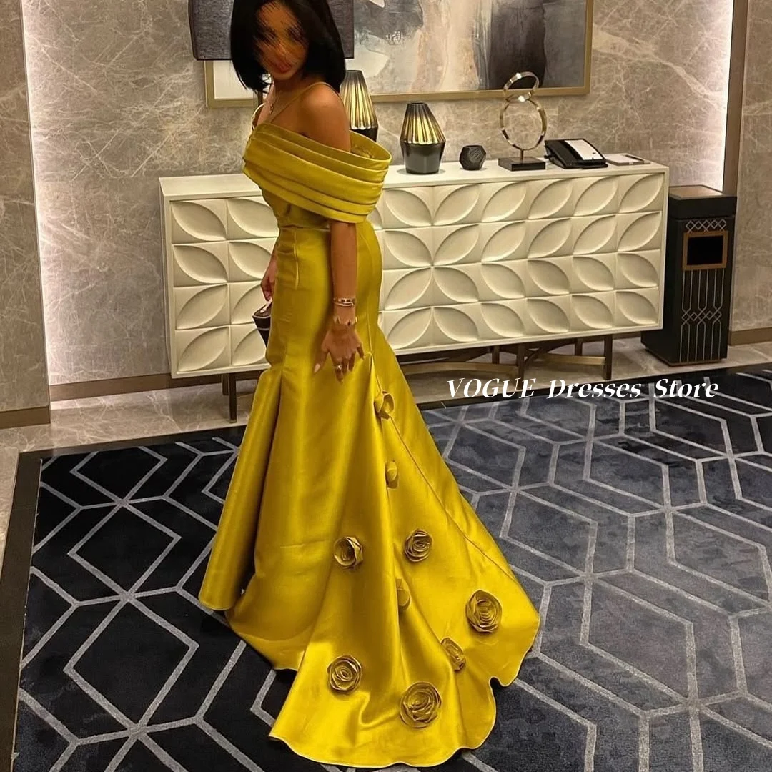 Luxury Golden Satin Prom Dresses Mermaid Evening Dresses with 3D Flower Decorate فساتين للمناسبات الخاصة فساتين سهرة Customized
Luxury Golden Satin Prom Dresses Mermaid Evening Dresses with 3D Flower Decorate فساتين للمناسبات الخاصة فساتين سهرة Customized
