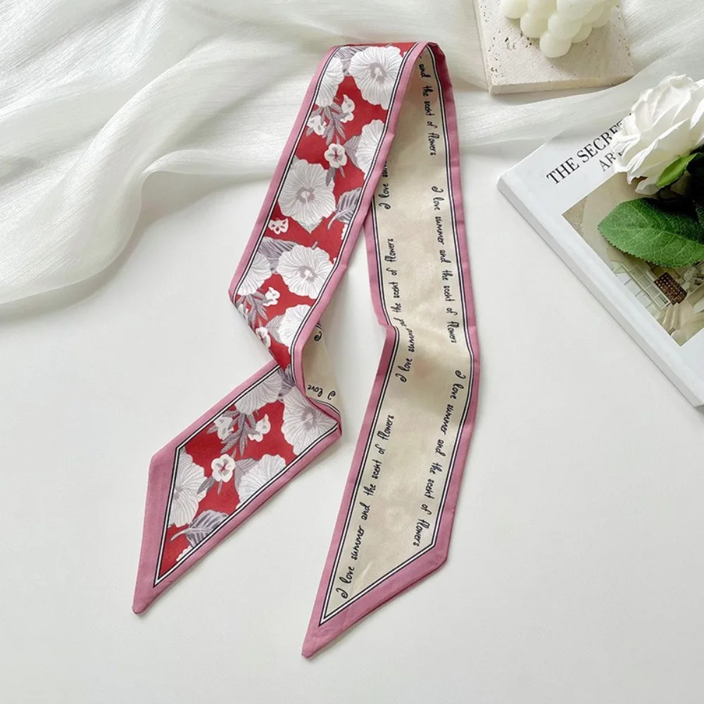 Elagant Floral Silk Satin Scarf Long Narrow Thin Tied Hairband Bag Decoration Neckerchief Vacation Headscarf
Elagant Floral Silk Satin Scarf Long Narrow Thin Tied Hairband Bag Decoration Neckerchief Vacation Headscarf
