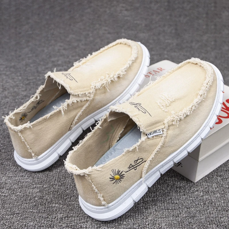 Men's Canvas Slip-On Work Shoes Washed Casual High-End Beijing Cloth Shoes round Toe Rubber Sole Comfortable Breathable Summer
Men's Canvas Slip-On Work Shoes Washed Casual High-End Beijing Cloth Shoes round Toe Rubber Sole Comfortable Breathable Summer