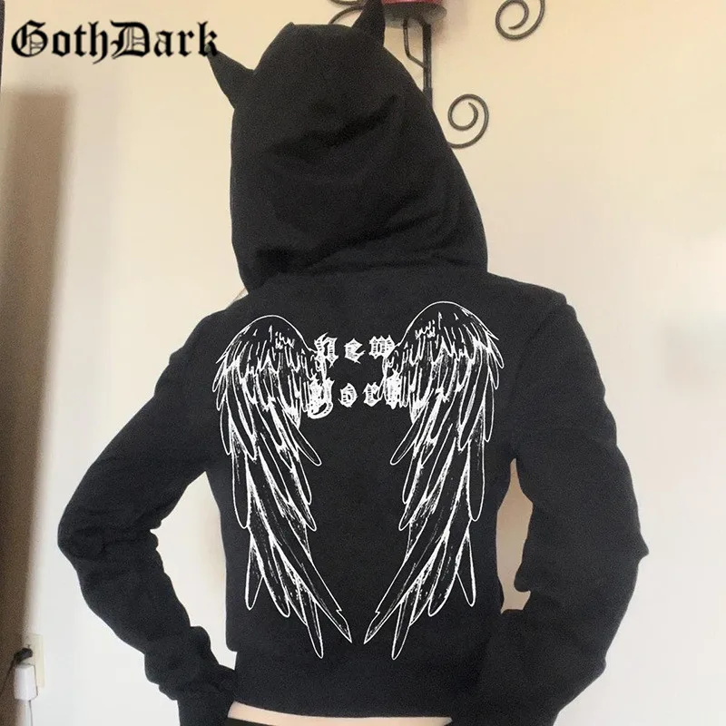 Goth Dark Techwear Mall Goth Outfits Chic Print Hooded Coats Women Casual Zip Pockets Hoodies Jacket Cyber Y2K Warm Street Coat
Goth Dark Techwear Mall Goth Outfits Chic Print Hooded Coats Women Casual Zip Pockets Hoodies Jacket Cyber Y2K Warm Street Coat