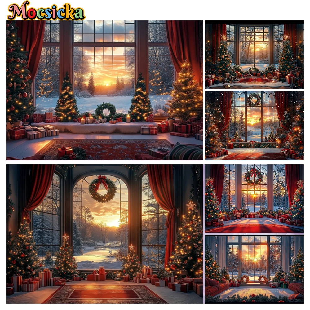 Mocsicka Winter Christmas Sun Xmas Wreath Gifts Holiday Party Family Adult Child Portrait Photo Backdrops Studio Props
Mocsicka Winter Christmas Sun Xmas Wreath Gifts Holiday Party Family Adult Child Portrait Photo Backdrops Studio Props