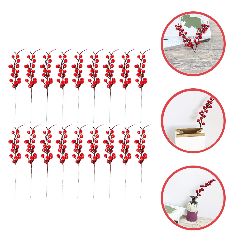 20Pcs Artificial Red Berry Branches Realistic Simulated Xmas Tree Wreath Decoration Christmas Flower Arrangement
20Pcs Artificial Red Berry Branches Realistic Simulated Xmas Tree Wreath Decoration Christmas Flower Arrangement