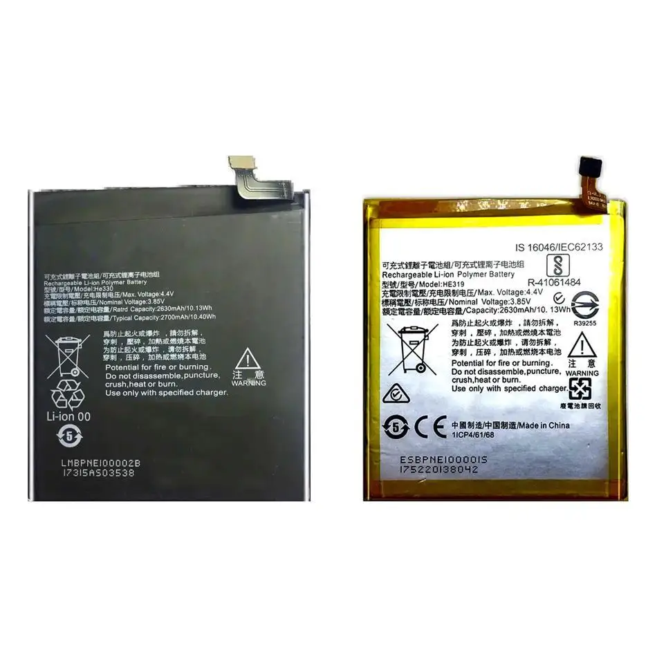 Mobile Phone Battery High-Efficiency HE330 HE319 2630-2700Mah For Nokia 3 TA-1020 TA-1028 TA-1032 TA-1038
Mobile Phone Battery High-Efficiency HE330 HE319 2630-2700Mah For Nokia 3 TA-1020 TA-1028 TA-1032 TA-1038
