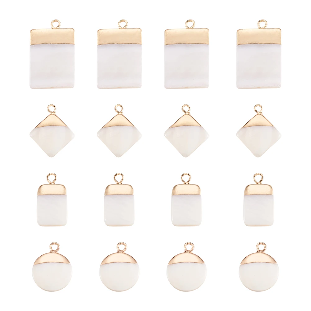 12/50Pcs/Box Natural Freshwater Shell Pendant Charms With Gold Plated Brass For Necklace Bracelet Earring Dangles Jewelry Making
12/50Pcs/Box Natural Freshwater Shell Pendant Charms With Gold Plated Brass For Necklace Bracelet Earring Dangles Jewelry Making