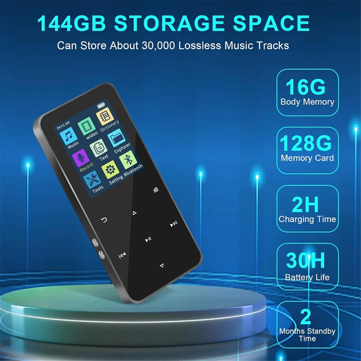 POP-lMP3 Player,With Bluetooth 5.2 Portable High Fidelity Lossless Sound Music Player with 128GB Card/Speaker/E-Book
POP-lMP3 Player,With Bluetooth 5.2 Portable High Fidelity Lossless Sound Music Player with 128GB Card/Speaker/E-Book