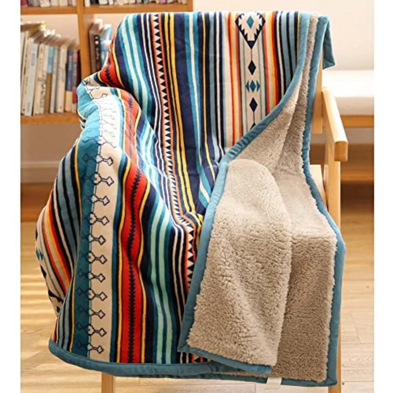 Lightweight Boho Sherpa Throw 50'' X 60'' Blanket - Bohemian Soft Plush Flannel Throw Stripe Blankets Luxury Family Bed
Lightweight Boho Sherpa Throw 50'' X 60'' Blanket - Bohemian Soft Plush Flannel Throw Stripe Blankets Luxury Family Bed