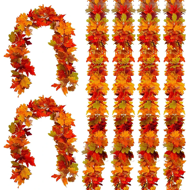Autumn Decoration Artificial Maple Leaf Garland Fake Leaf Plant Vine Home Decor Thanksgiving Halloween Indoor Outdoor Decor 1Pc
Autumn Decoration Artificial Maple Leaf Garland Fake Leaf Plant Vine Home Decor Thanksgiving Halloween Indoor Outdoor Decor 1Pc