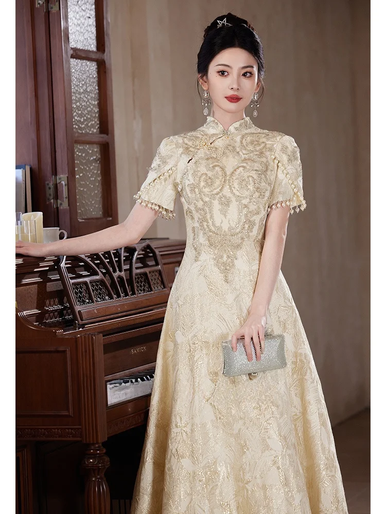New Chinese Sle Wedding Dr Women's Engagement Evening Gown Luxury mat Dr Vintage Pearl Embellied Long ...
New Chinese Sle Wedding Dr Women's Engagement Evening Gown Luxury mat Dr Vintage Pearl Embellied Long ...