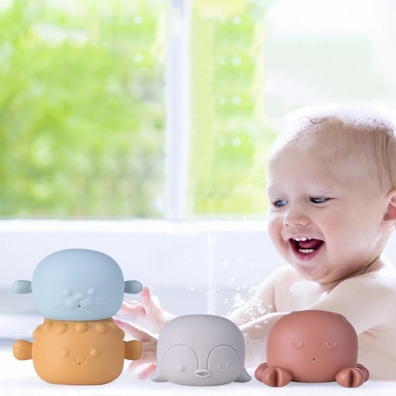 Children's soft rubber animal stacking music water spray bath toy floating pinch BB called water play bathroom toy
Children's soft rubber animal stacking music water spray bath toy floating pinch BB called water play bathroom toy