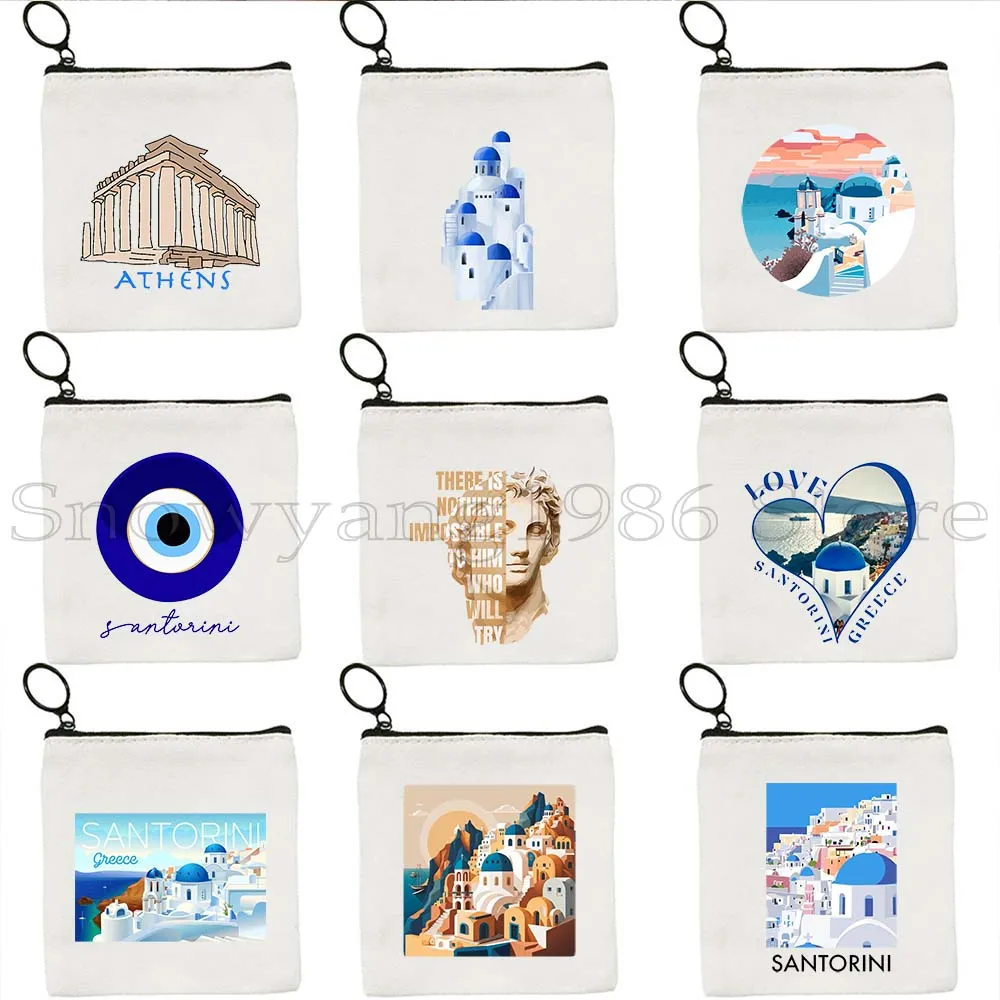 Capital Athens Greece Santorini Oia Island Greek Evil Eye Love Heart Canvas Coin Purse Key Case Small Bag Wallet Zipper Pouch
Capital Athens Greece Santorini Oia Island Greek Evil Eye Love Heart Canvas Coin Purse Key Case Small Bag Wallet Zipper Pouch