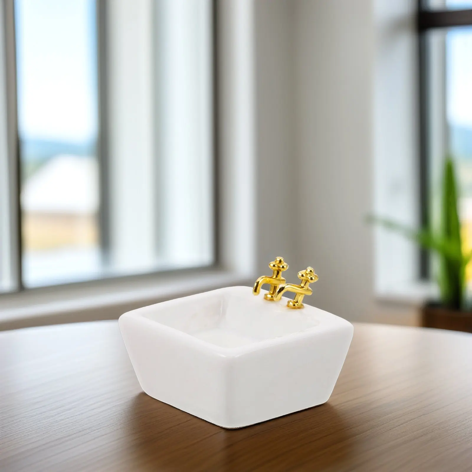 1:12 Dollhouse Bathroom Sink Miniature Ceramic Round Wash Basin White Realistic Resin Hand Washing Basin for Mini Bathroom
1:12 Dollhouse Bathroom Sink Miniature Ceramic Round Wash Basin White Realistic Resin Hand Washing Basin for Mini Bathroom