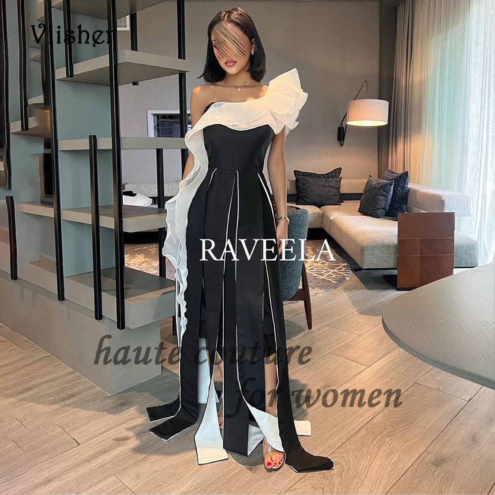 White Black Mermaid Evening Dresses for Women Slit Satin Long Prom Dress Floor Length Arabian Dubai Formal Occasion Gowns
White Black Mermaid Evening Dresses for Women Slit Satin Long Prom Dress Floor Length Arabian Dubai Formal Occasion Gowns