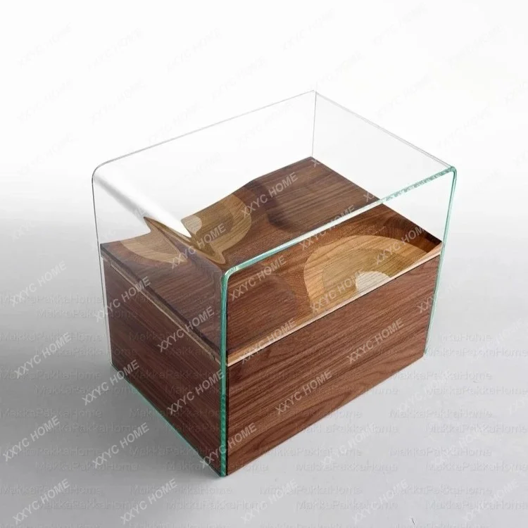 Modern minimalist and creative solid wood glass edge few home medieval style bedroom storage bedside table
Modern minimalist and creative solid wood glass edge few home medieval style bedroom storage bedside table
