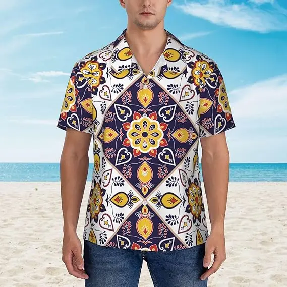 Fashion trend 2025 men's retro short-sleeved floral shirt, large Hawaiian casual top social beach
Fashion trend 2025 men's retro short-sleeved floral shirt, large Hawaiian casual top social beach