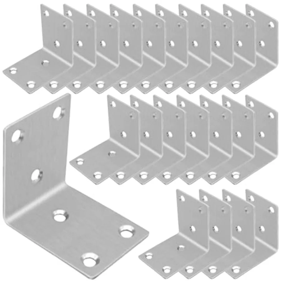 40PCS L Bracket Corner Braces 304 Stainless Steel Shelf Bracket for Wood Shelves Bookshelf Support 90° L Shape Joint Angle Brac
40PCS L Bracket Corner Braces 304 Stainless Steel Shelf Bracket for Wood Shelves Bookshelf Support 90° L Shape Joint Angle Brac