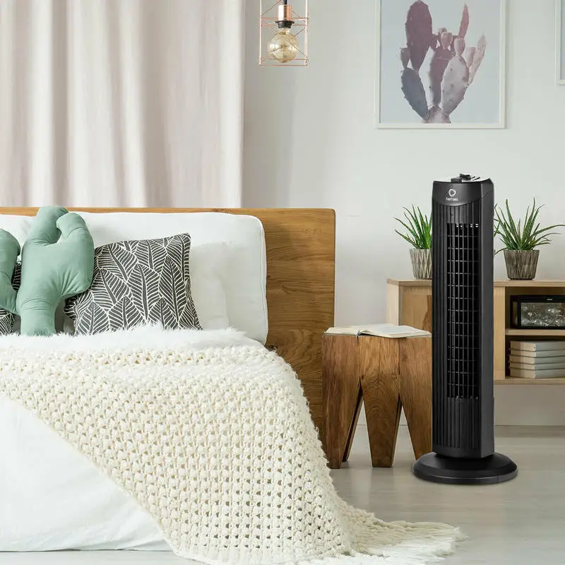 35W 28 Inch Quiet Bladeless Oscillating Tower Fan-Black
35W 28 Inch Quiet Bladeless Oscillating Tower Fan-Black