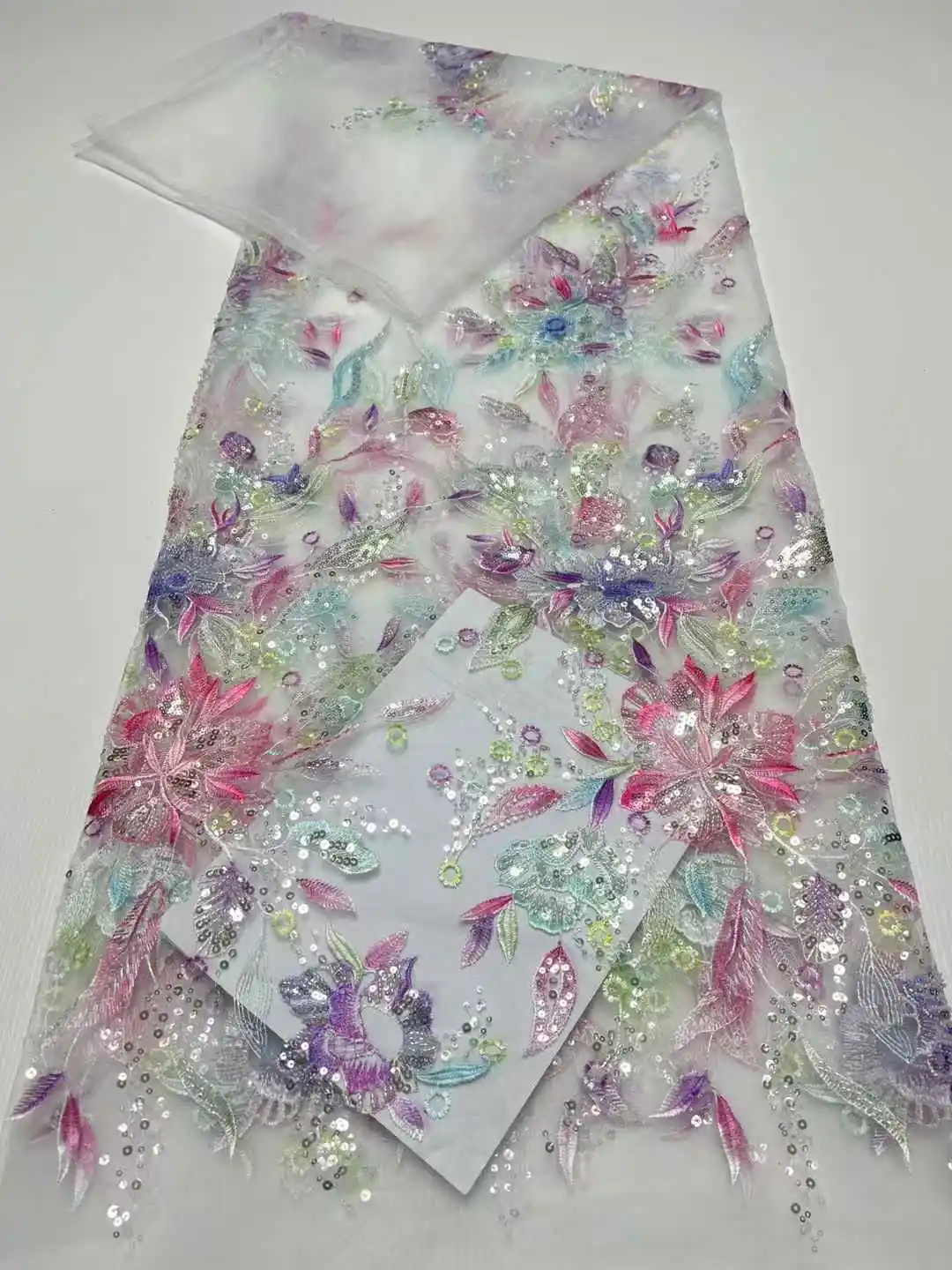 Latest African Lace Fabric 2025 High Quality Sequins Groom Embroidery For Women Wedding Party Dress Mesh Lace Fabrics 5 Yards
Latest African Lace Fabric 2025 High Quality Sequins Groom Embroidery For Women Wedding Party Dress Mesh Lace Fabrics 5 Yards