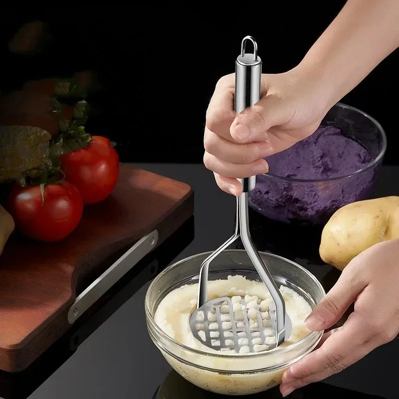 Creative Potato Masher Press Ricer Potato Puree Maker Stainless Steel Potatoes Crusher Pusher Fruit Tools Kitchen Gadget Cocina
Creative Potato Masher Press Ricer Potato Puree Maker Stainless Steel Potatoes Crusher Pusher Fruit Tools Kitchen Gadget Cocina