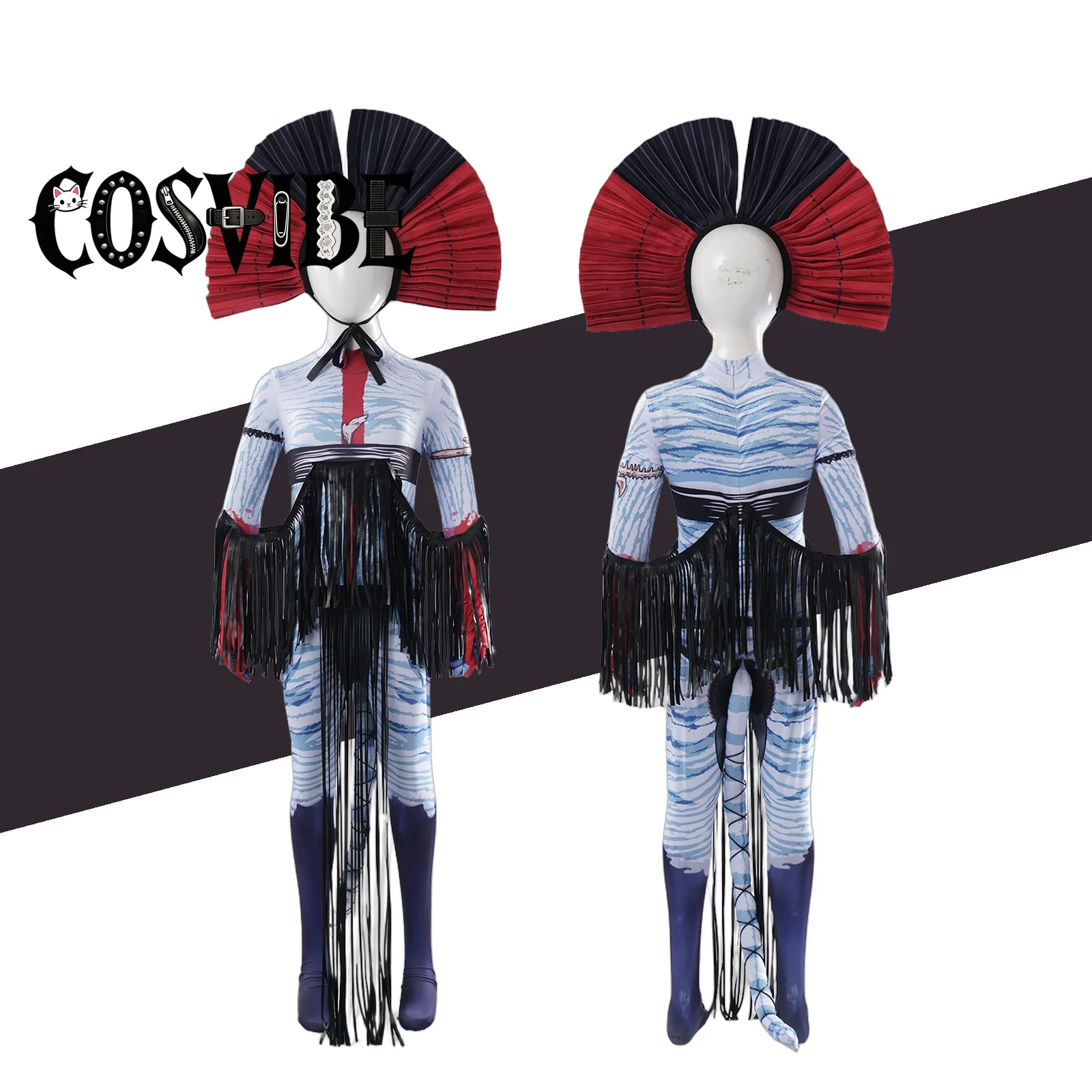 Women's Avatar of Fire Ash Cosplay Varang Costume Jumpsuit with Headgear and Tails for Halloween Carnival Roleplay Disguise Suit
Women's Avatar of Fire Ash Cosplay Varang Costume Jumpsuit with Headgear and Tails for Halloween Carnival Roleplay Disguise Suit