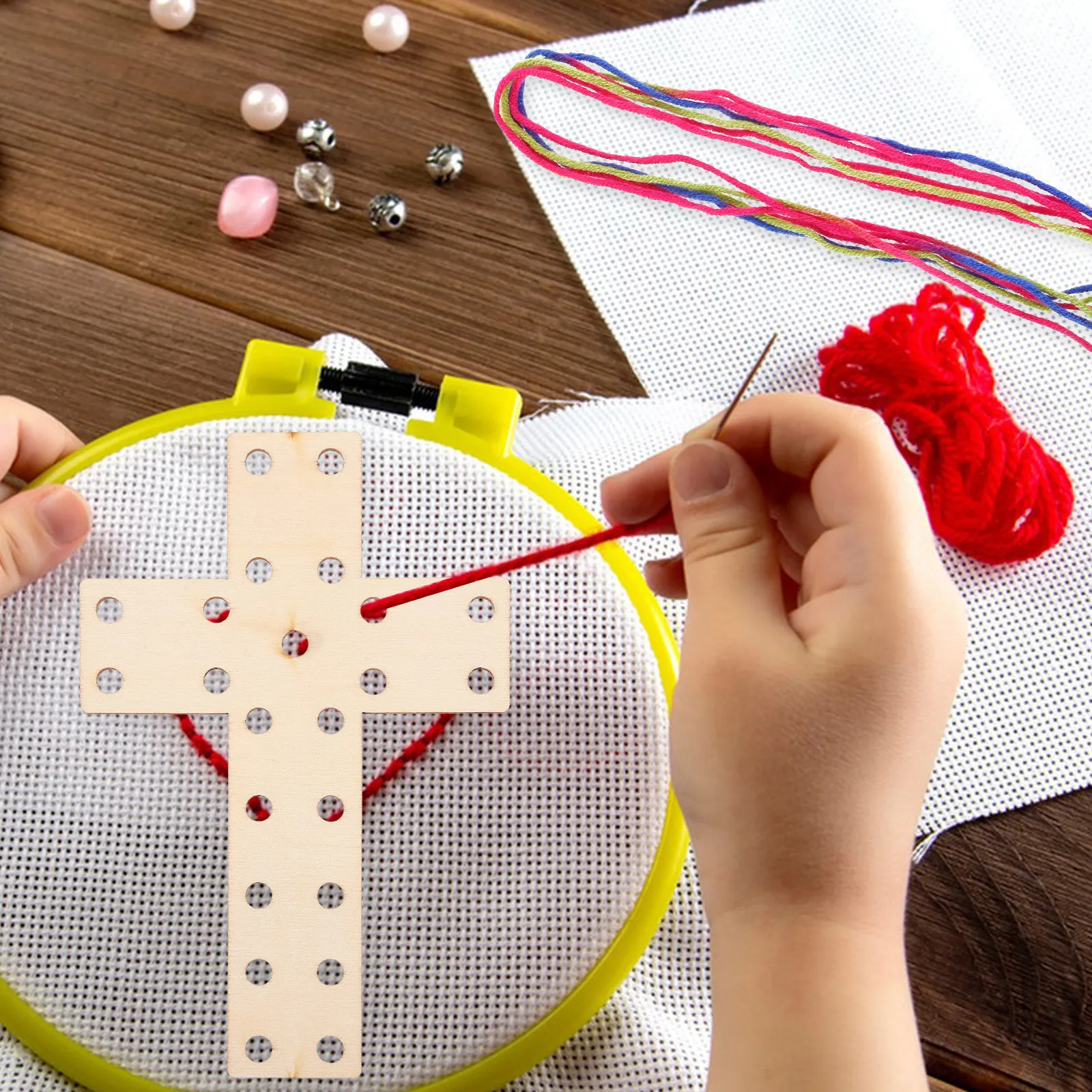 1Set Wood Cross Craft Kit Sturdy Wooden Weaving Cross Stitch Tool Set Yarn Craft Home Use Yarn Weaving Project
1Set Wood Cross Craft Kit Sturdy Wooden Weaving Cross Stitch Tool Set Yarn Craft Home Use Yarn Weaving Project