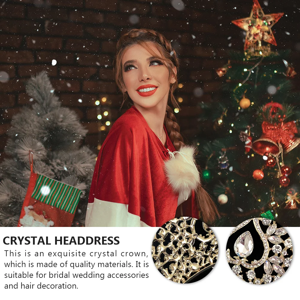 1Pcs Crystal Crown Bridal Headdress Luxury Wedding Hairband Bride Hair Accessory Fashion Crystal Headwear Prom Festival 
1Pcs Crystal Crown Bridal Headdress Luxury Wedding Hairband Bride Hair Accessory Fashion Crystal Headwear Prom Festival