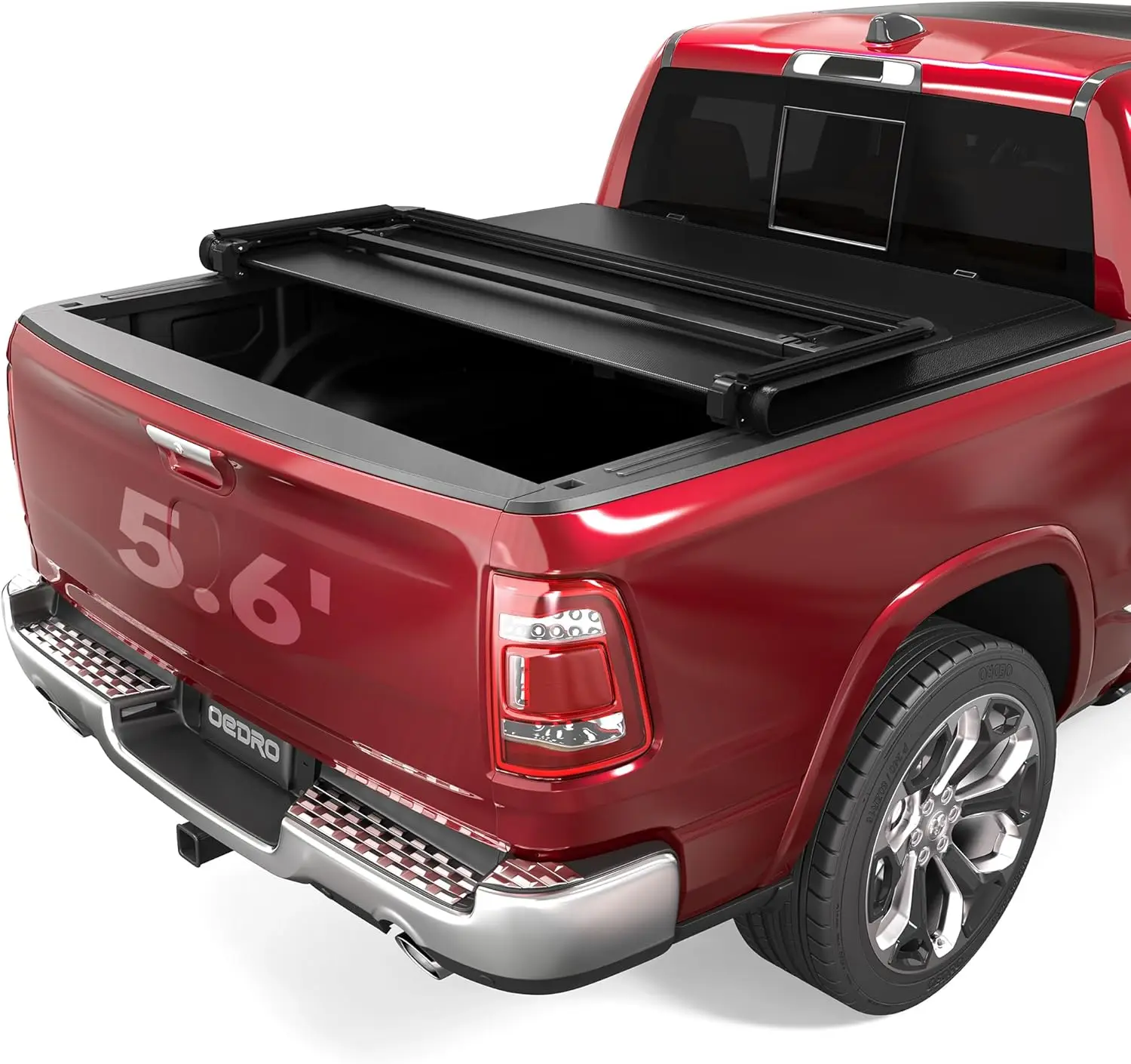 Soft Tri-Fold Truck Bed Tonneau Cover Compatible with 2009-2024 Dodge Ram 1500 (Inclu. Classic & New), Fleetside 5.6 Ft Bed
Soft Tri-Fold Truck Bed Tonneau Cover Compatible with 2009-2024 Dodge Ram 1500 (Inclu. Classic & New), Fleetside 5.6 Ft Bed