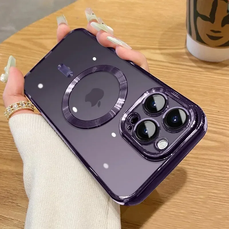 Fashion Plating Magnetic Soft Case For Magsafe For iPhone 15 14 Plus 13 12 11 Pro Max Wireless Charging Case With Lens Protector
Fashion Plating Magnetic Soft Case For Magsafe For iPhone 15 14 Plus 13 12 11 Pro Max Wireless Charging Case With Lens Protector