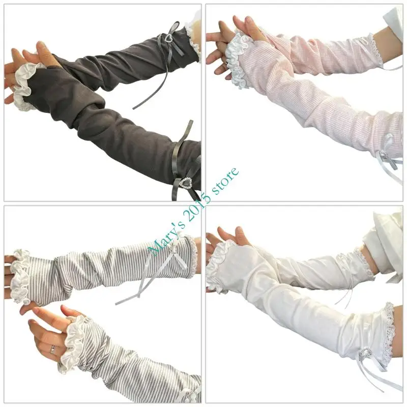 Women Japanese Cotton Arm Sleeves With Bowknot Decors Sun Protections Arm Covers For Dance Event and Anime Cosplay Accessory
Women Japanese Cotton Arm Sleeves With Bowknot Decors Sun Protections Arm Covers For Dance Event and Anime Cosplay Accessory