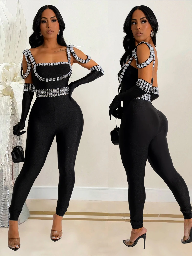 Solid Color Camisole Long Jumpsuit for Women 2024 Summer Fashion Female Jumpsuit Black Hot Diamond Sleeveless Tight Fitting Suit
Solid Color Camisole Long Jumpsuit for Women 2024 Summer Fashion Female Jumpsuit Black Hot Diamond Sleeveless Tight Fitting Suit