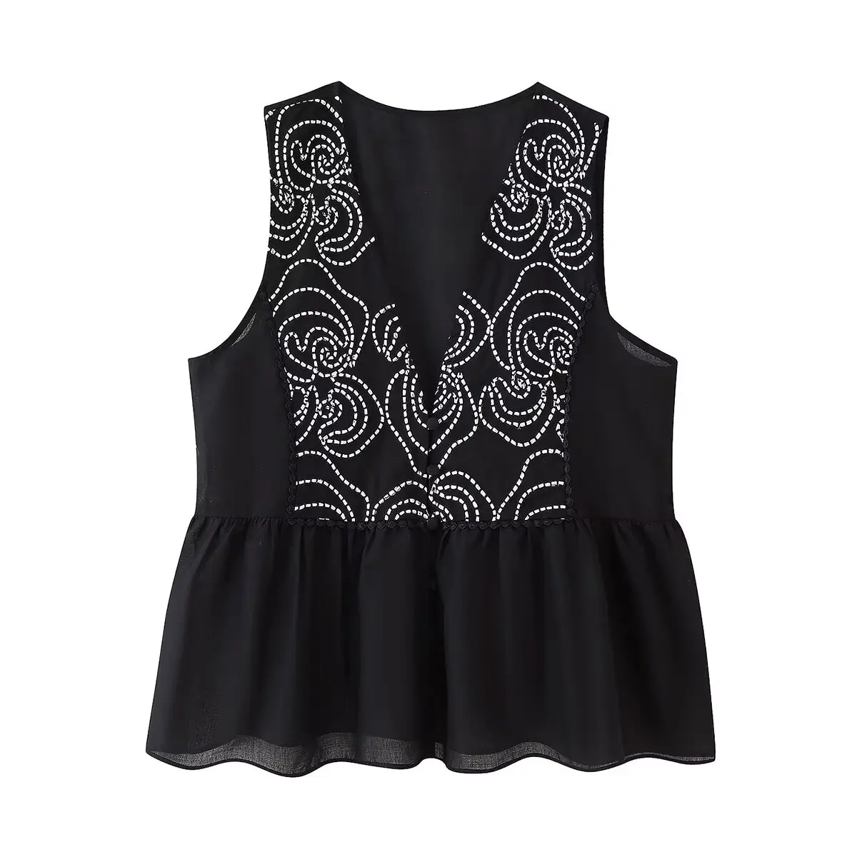 UNIZERA women's top simple slim fit lace embroidery V-neck sleeveless temperament summer new vest top
UNIZERA women's top simple slim fit lace embroidery V-neck sleeveless temperament summer new vest top