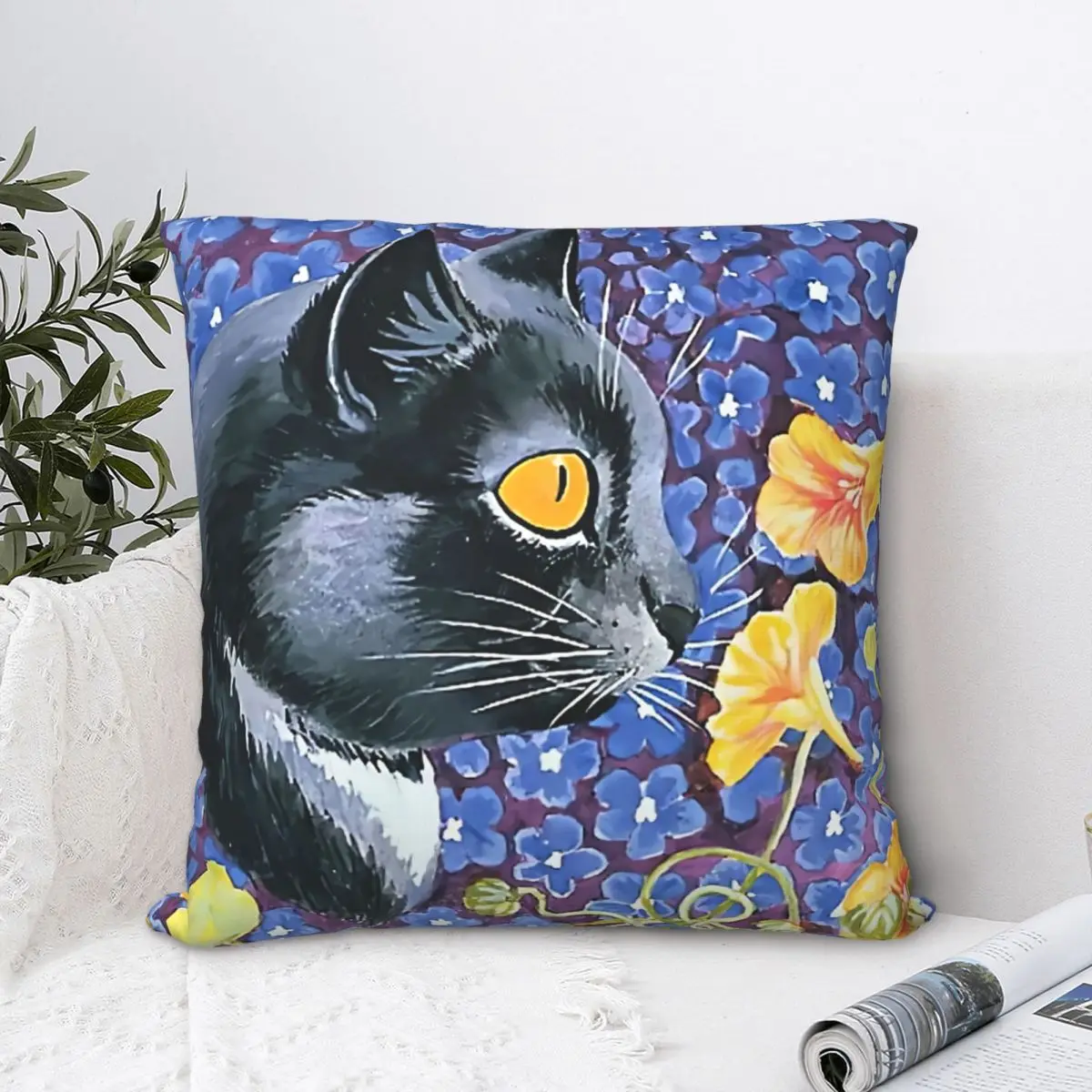 Cat And Nasturtiums By Louis Wain Pillowcase Art Backpack Cushion For Garden DIY Printed Chair Coussin Covers Decorative
Cat And Nasturtiums By Louis Wain Pillowcase Art Backpack Cushion For Garden DIY Printed Chair Coussin Covers Decorative