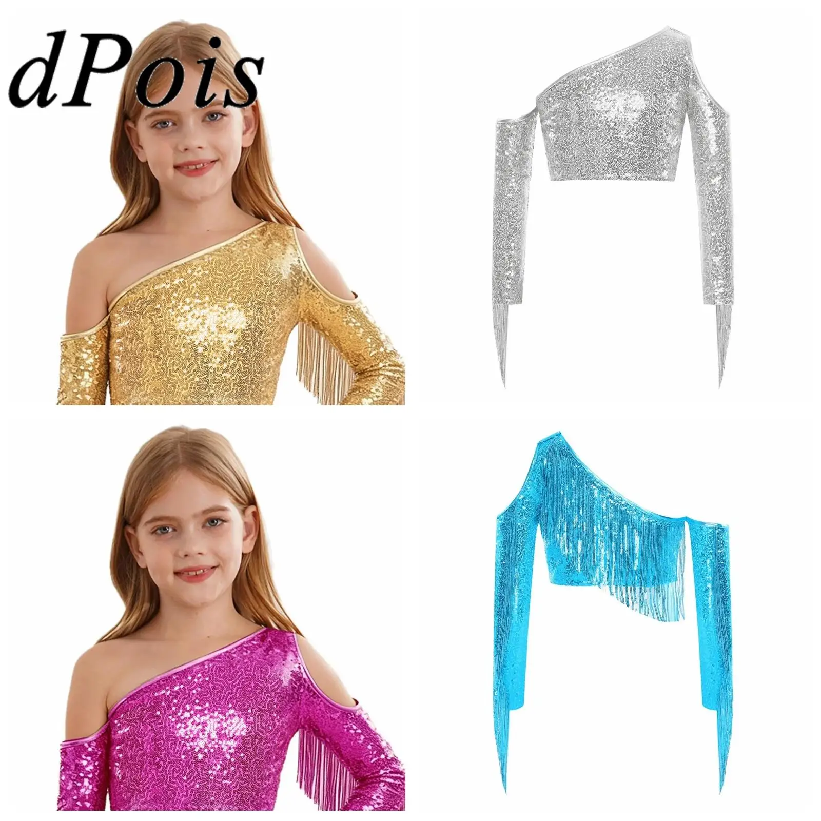 Kids Girls Sequins Crop Top Fashion Children's Street Jazz Dance Clothes Tops Tassels Streetwear Shiny Performance Costume
Kids Girls Sequins Crop Top Fashion Children's Street Jazz Dance Clothes Tops Tassels Streetwear Shiny Performance Costume