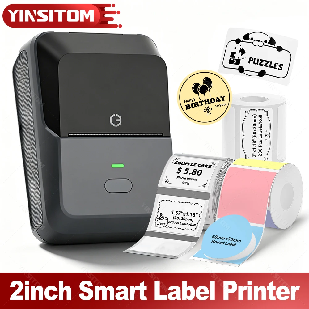 20-50mm 2inch Thermal Label Printer Wireless Self-adhesive Bluetooth Inkless Label Maker for Business Price-Tag Sticker Papers
20-50mm 2inch Thermal Label Printer Wireless Self-adhesive Bluetooth Inkless Label Maker for Business Price-Tag Sticker Papers