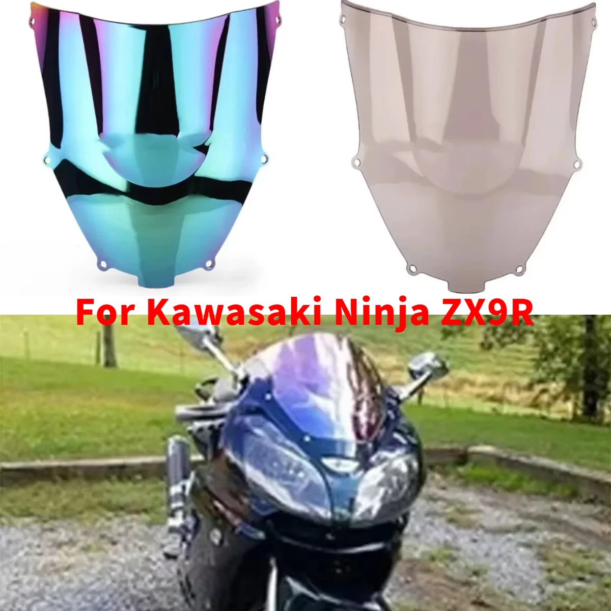 Motorcycle windshield suitable for Kawasaki Ninja ZX9R ZX-9R 2000 2001 2002 2003 2004 2005 ZX 9R
Motorcycle windshield suitable for Kawasaki Ninja ZX9R ZX-9R 2000 2001 2002 2003 2004 2005 ZX 9R
