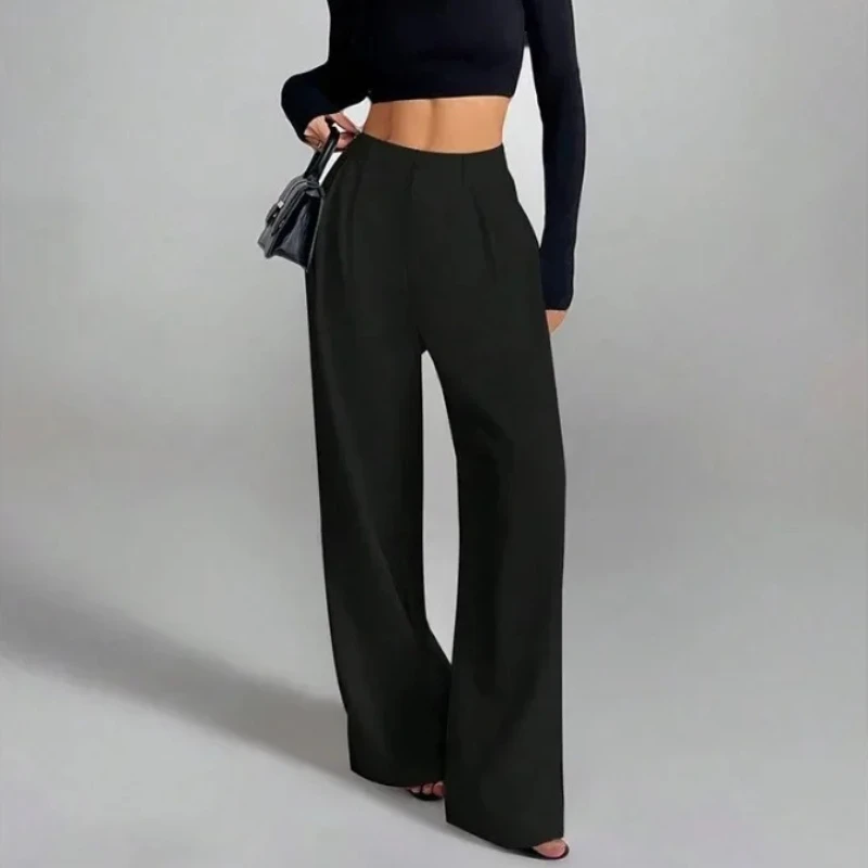 Fashion Women High Waist Wide Leg Loose Casual Trousers
Fashion Women High Waist Wide Leg Loose Casual Trousers