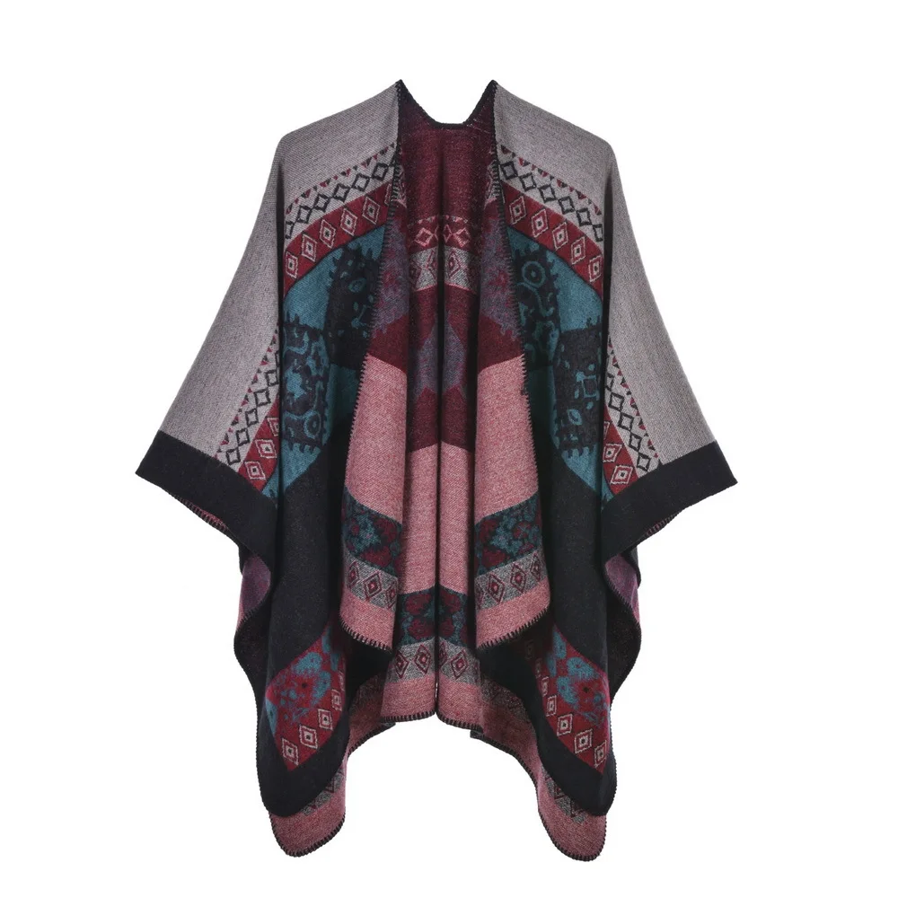 Autumn Winter Female Cloak Women Shawl Retro Split Warm Imitation Cashmere Scarf Shawl Ponchos Capes Pink
Autumn Winter Female Cloak Women Shawl Retro Split Warm Imitation Cashmere Scarf Shawl Ponchos Capes Pink